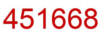 Number 451668 red image