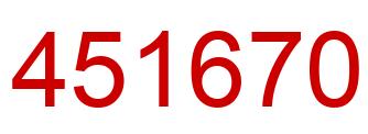 Number 451670 red image