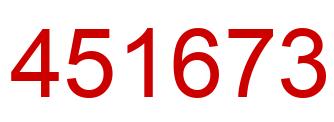 Number 451673 red image