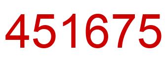 Number 451675 red image