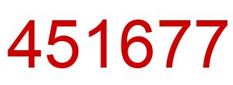 Number 451677 red image