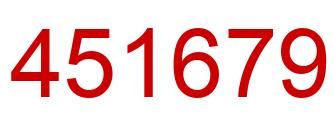 Number 451679 red image