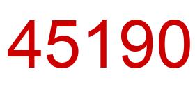 Number 45190 red image