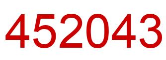 Número 452043 imagen rojo
