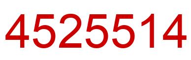 Number 4525514 red image