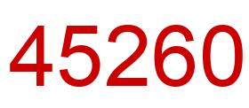 Number 45260 red image