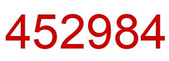Number 452984 red image