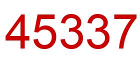Number 45337 red image