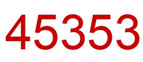 Número 45353 imagen rojo