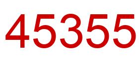 Number 45355 red image