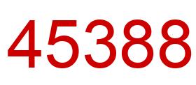 Number 45388 red image