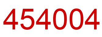 Número 454004 imagen rojo