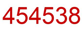 Number 454538 red image