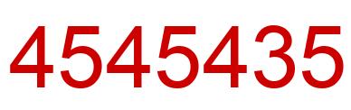 Number 4545435 red image