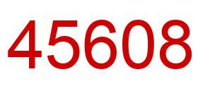 Number 45608 red image