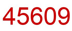 Number 45609 red image