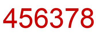Number 456378 red image