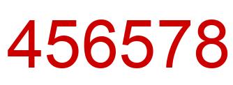 Number 456578 red image
