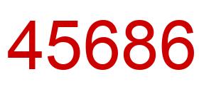 Number 45686 red image