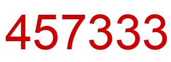 Number 457333 red image