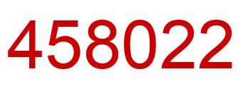 Number 458022 red image