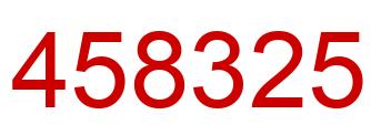 Number 458325 red image