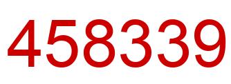 Number 458339 red image