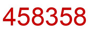 Number 458358 red image