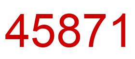Number 45871 red image