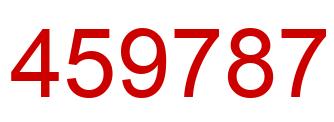 Number 459787 red image