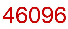 Number 46096 red image
