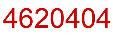 Number 4620404 red image