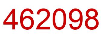 Number 462098 red image
