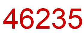 Número 46235 imagen rojo