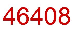 Number 46408 red image