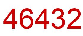 Number 46432 red image
