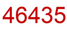 Number 46435 red image