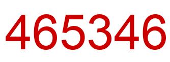 Número 465346 imagen rojo