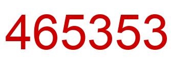 Número 465353 imagen rojo