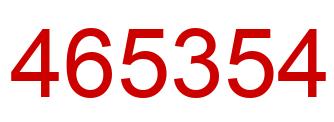 Número 465354 imagen rojo