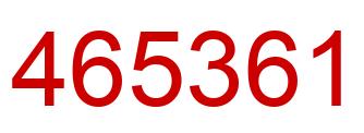 Number 465361 red image