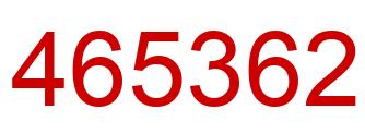 Number 465362 red image