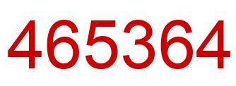 Number 465364 red image