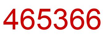 Number 465366 red image