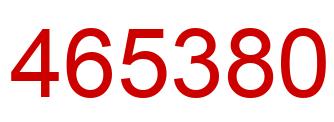 Number 465380 red image