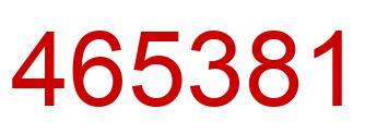 Number 465381 red image