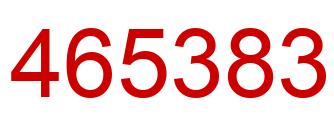 Number 465383 red image