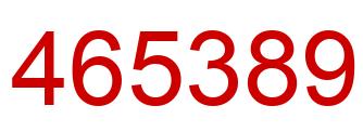 Number 465389 red image