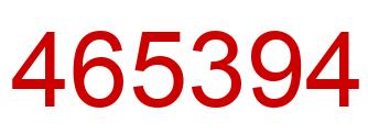 Number 465394 red image