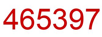 Number 465397 red image